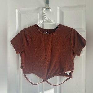 Hollister Women's Brown Crop Top size L